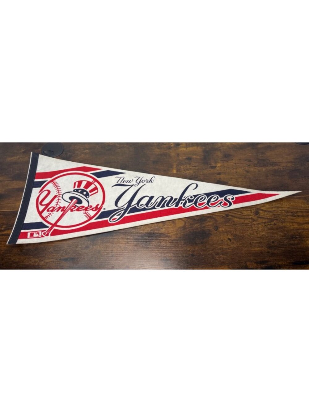 New York Yankees MLB Vintage Felt Pennant Flag With Classic Logo 30 inches